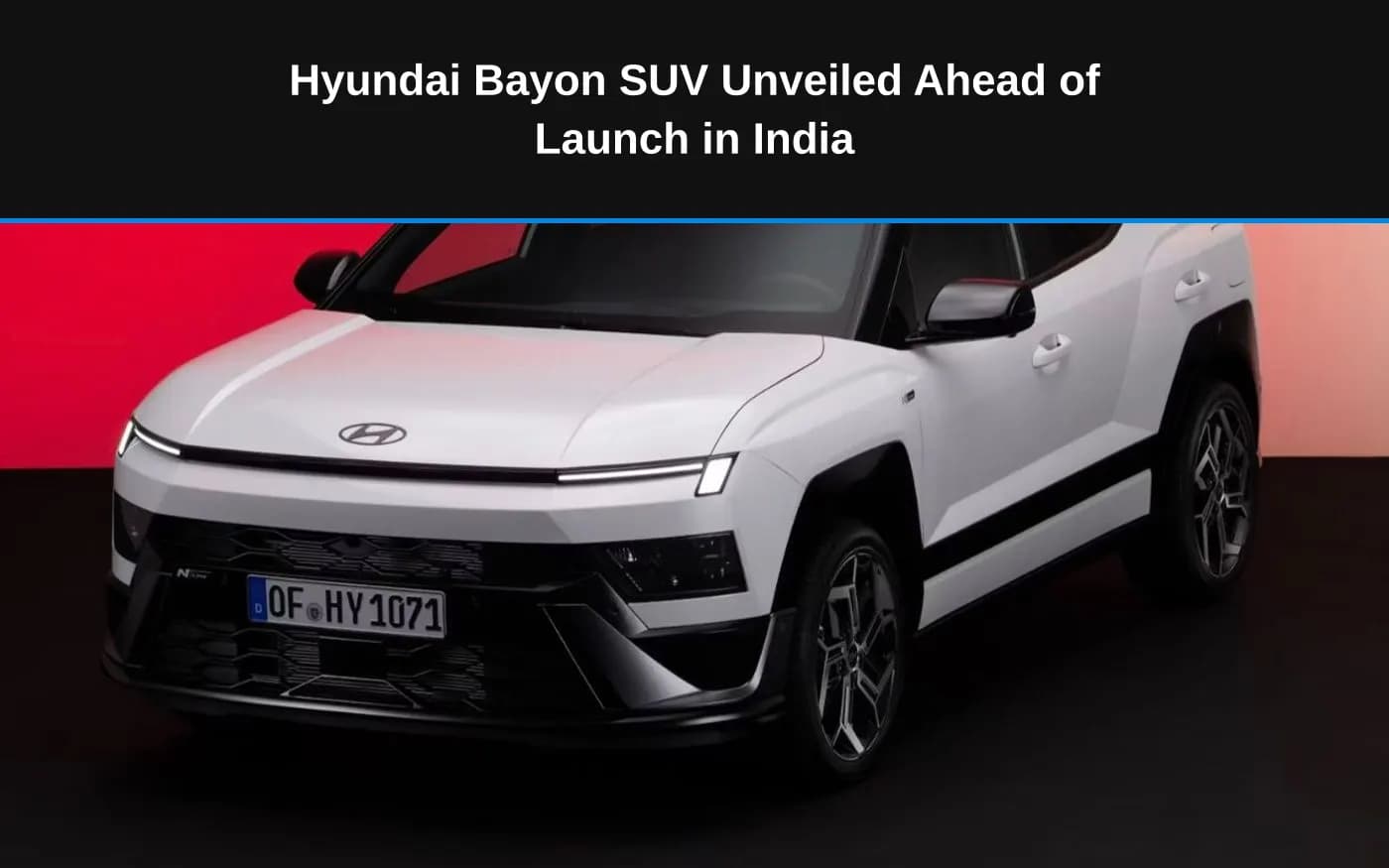 Hyundai Bayon SUV Unveiled Ahead of Launch in India